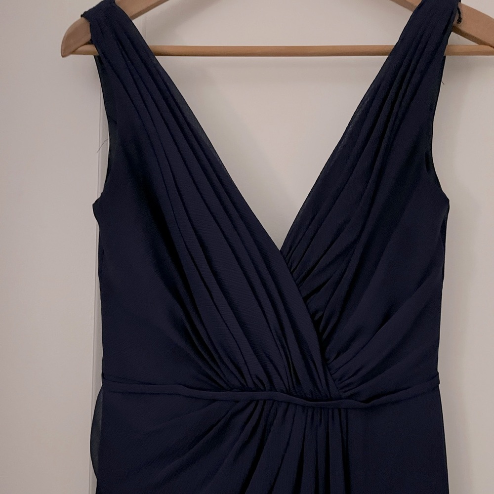 David’s Bridal Navy Blue bridesmaid dress